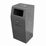 購物商場電梯口方形不銹鋼單桶